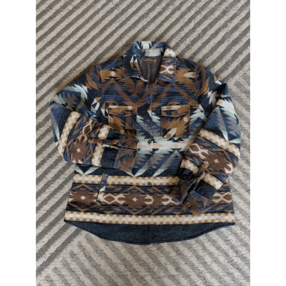Victory Outfitters Quilted Lined Aztec Printed Jacket Large